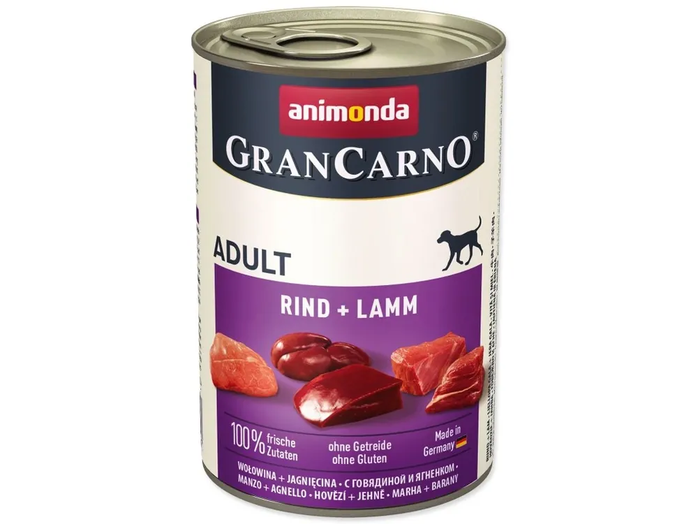 Bezpečná Platba Konzerva Animonda Gran Carno Adult hovězí a jehně 400g