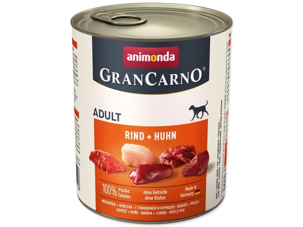 Konzerva Animonda Gran Carno Adult hovězí a kuře 800g Rychlé Dodání