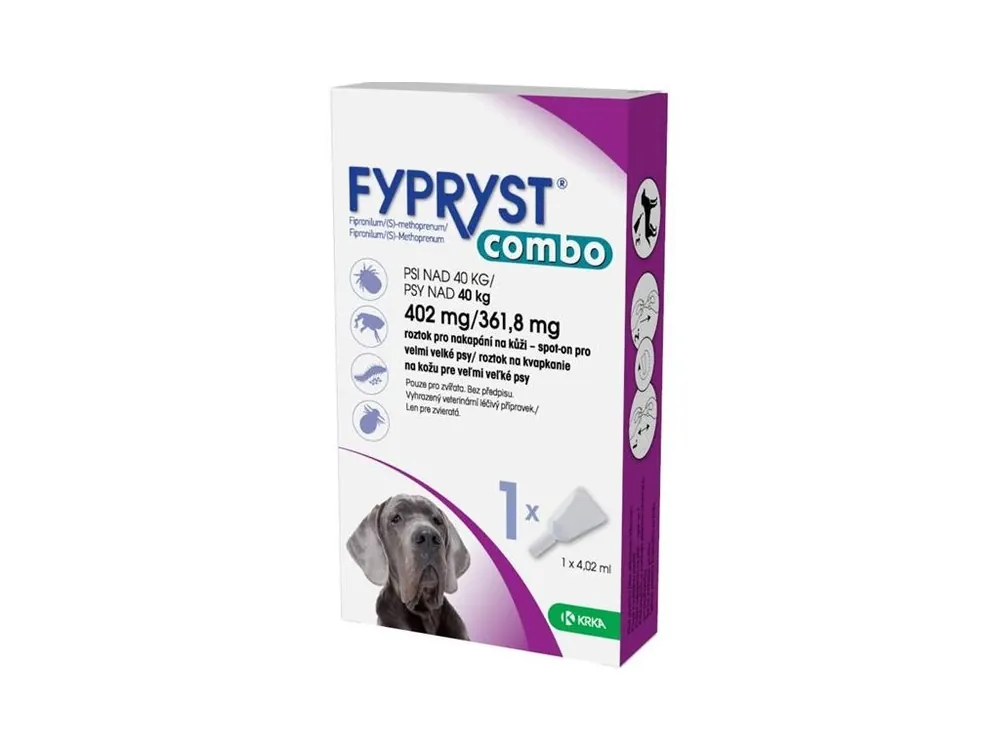Fypryst Combo spot on 402/361,8mg a.u.v. sol 1x4,02mg XL nad 40kg Víkendová Akce