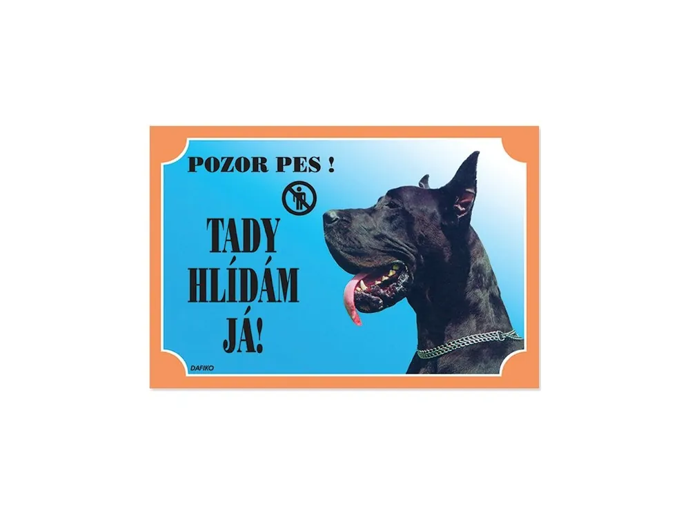cedulka Dafiko - NĚMECKÁ DOGA černá Jen Po Omezenou Doba
