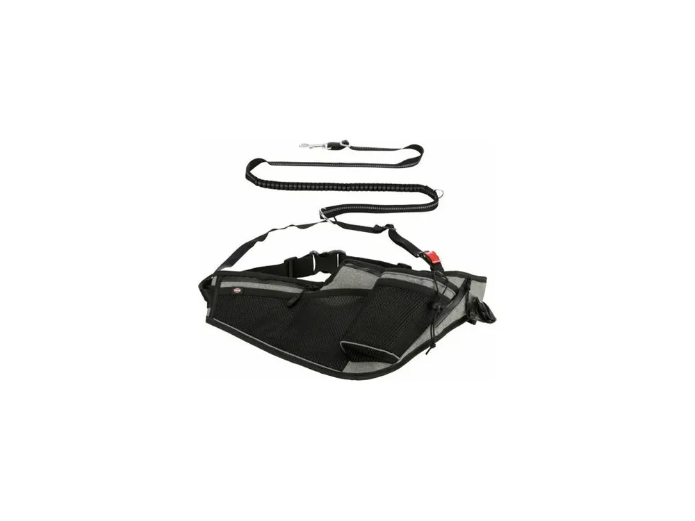 Joggingový pás s vodítkem, pás 70-130 cm, vodítko 1.15-1.50 m, 20mm, šedá Originální
