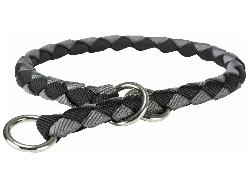 CAVO obojek kulatý "Stop tahání" černá/grafit 35-41cm/12mm Ověřený