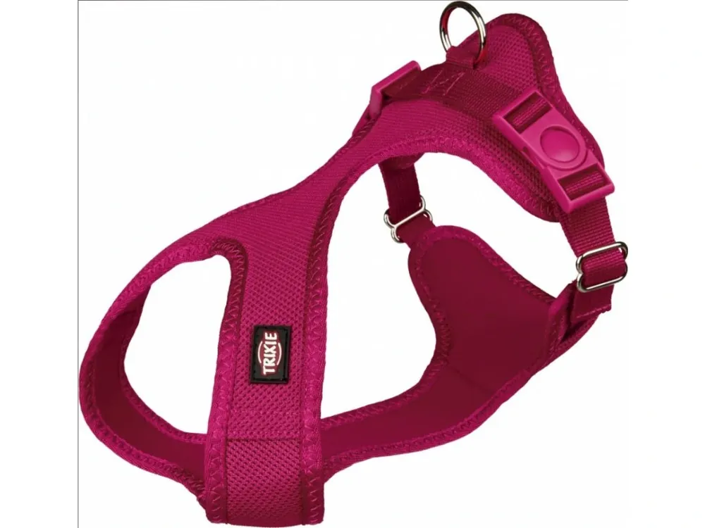 Vysoce Kvalitní Soft postroj, jemný, vypolstrovaný S-M 35-60 cm/20 mm, - červený