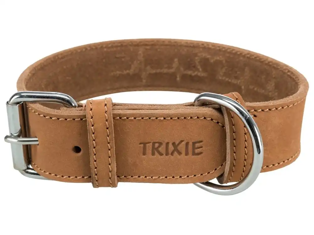 RUSTIC kožený obojek srdeční tep 55-65cm/40mm hnědá Akční Nabídka