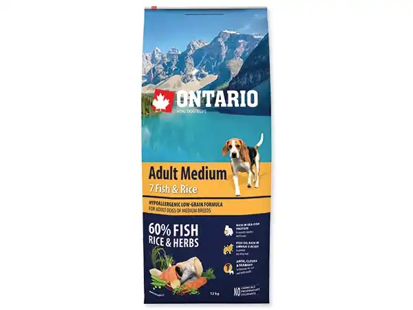 ONTARIO Adult Medium Fish & Rice Víkendová Akce