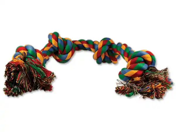 Časově Omezené Uzel DOG FANTASY bavlněný barevný 4 knoty 60 cm