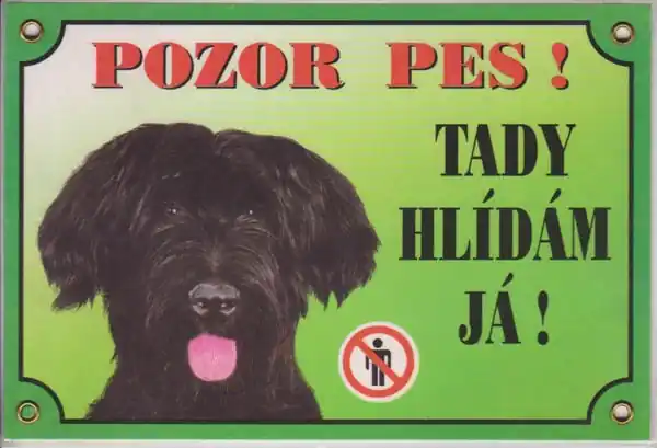 Tabulka Briard černý Poslední Šance