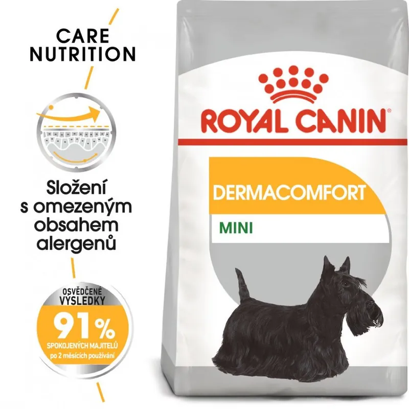 Odeslání Ihned ROYAL CANIN Mini dermacomfort 8 kg granule pro malé psy s problémy s kůží