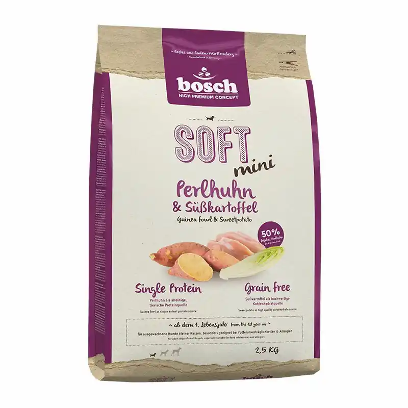 Novinka BOSCH Soft mini perlička a sladké brambory 2,5 kg