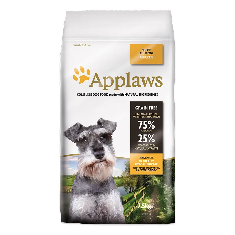 Applaws Dog Senior All Breed Chicken 7,5kg - granule pro starší psy 7+ Must-Have