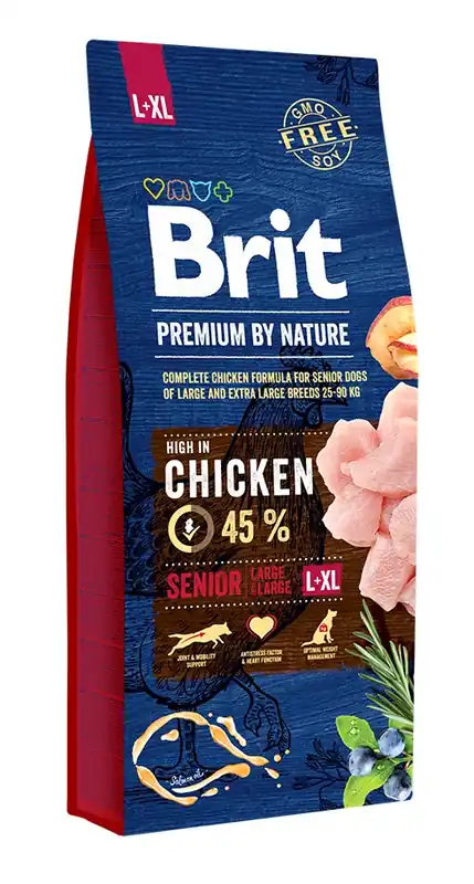 Nová Kolekce BRIT Premium By Nature Senior Large Extra Large L+XL 15 kg