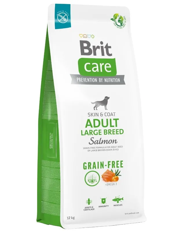 BRIT Care Grain-free Adult Large Breed Salmon 12kg krmivo pro velké psy bez obilovin losos Tovární Cena