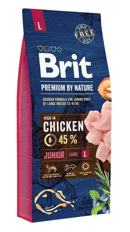 Originální BRIT Premium By Nature Junior Large L 15 kg