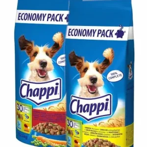 Zlevněný CHAPPI MIX s hovězím masem, drůbeží a zeleninou a s drůbeží a zeleninou 2x13,5kg