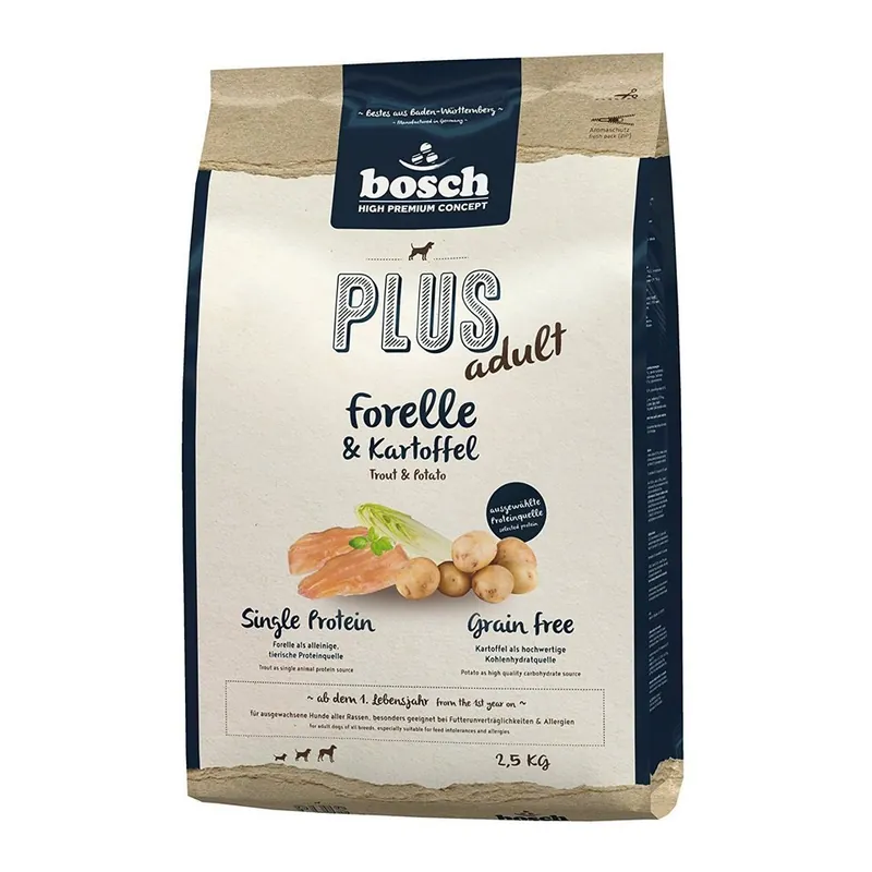 Top Prodej BOSCH Plus pstruh & brambory 2,5 kg