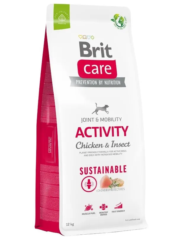 BRIT Care Dog Sustainable Activity Chicken & Insect pro psy s kuřecím masem a hmyzem 12kg Nová Kolekce