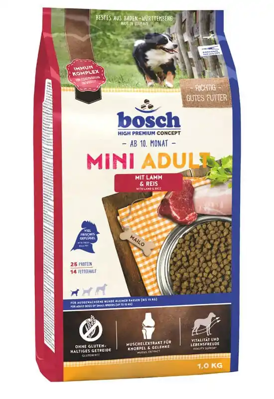BOSCH Mini Adult Lamm & Reis 1 kg Časově Omezené