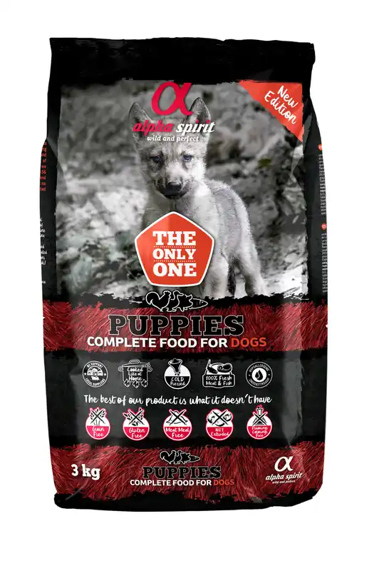 Nízká Cena ALPHA SPIRIT The only one Puppies 3 kg Kompletní poloměkké krmivo pro štěňata