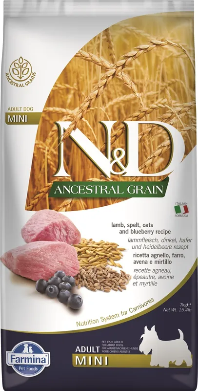 N&D Low Grain Dog Adult Mini Lamb & Blueberry 7kg Kup Teď