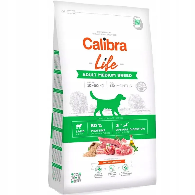 Zlevněný CALIBRA Dog Life Adult Medium Breed Lamb 12 kg