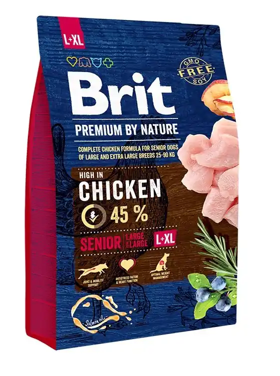BRIT Premium By Nature Senior Large Extra Large L+XL 3 kg Poslední Šance