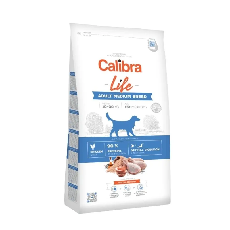 CALIBRA Dog Life Adult Medium Breed Chicken 12 kg Výprodej