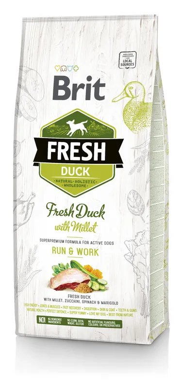 BRIT Fresh Duck & Millet Adult Run & Work 12 kg Značkový