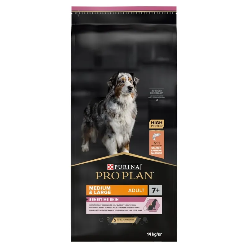 PURINA PRO PLAN MEDIUM LARGE ADULT 7+ Sensitive Skin 14kg Kup Teď