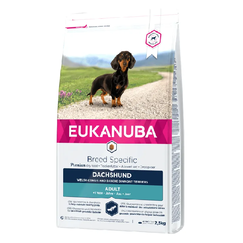 EUKANUBA Adult Breeds Specific Dachshund Chicken 2.5 kg Bezpečná Platba