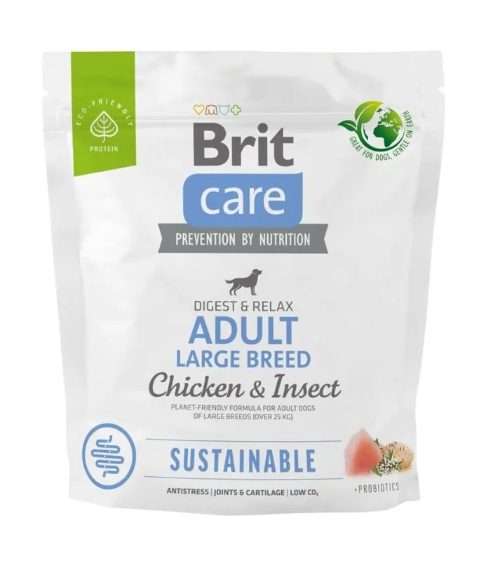 BRIT Care Dog Sustainable Adult Large Breed Chicken & Insect 1kg Akční Cena