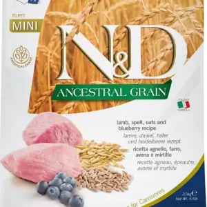 Speciální Cena N&D Low Grain Dog Lamb & Blueberry Puppy Mini 2.5 kg