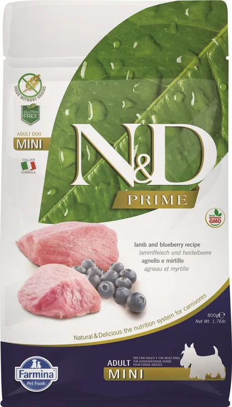 N&D Grain Free Dog Adult Mini Lamb & Blueberry 800g Cenově Výhodný