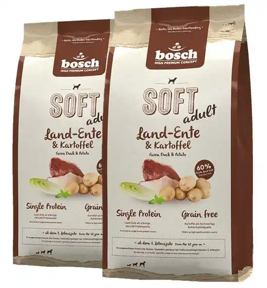 Expresní Doručení BOSCH Soft Kachna a brambory 25 kg (2 x 12,5 kg)