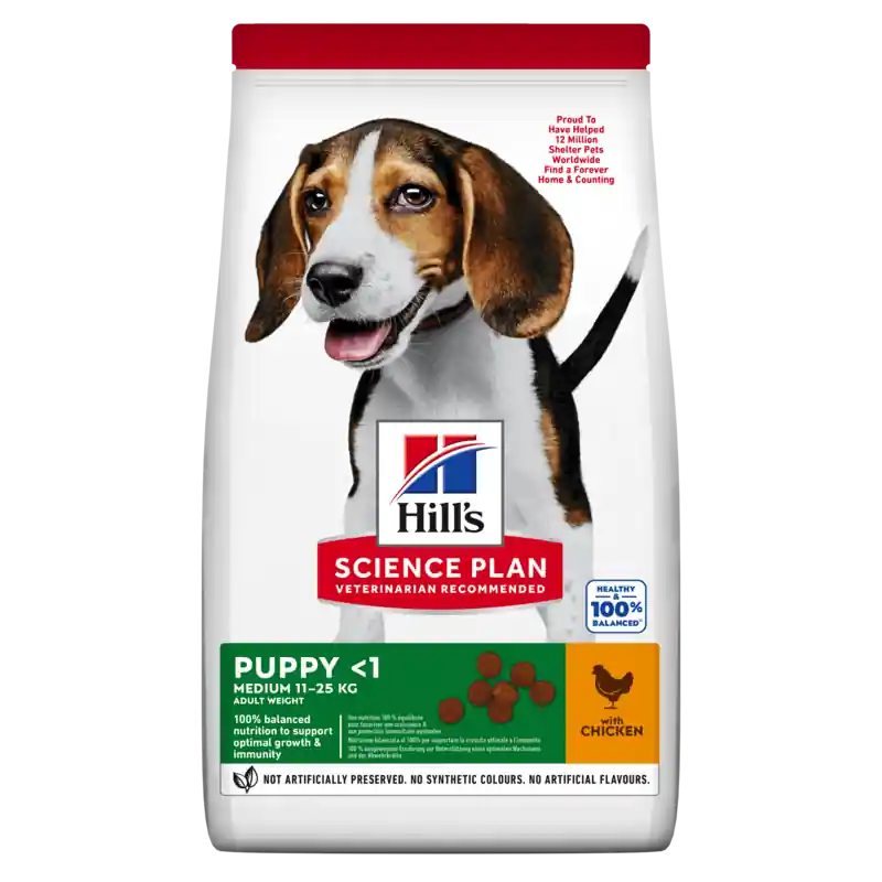 HILL‘S Science Plan Puppy Medium breed 14kg kuřecí Zlevněný