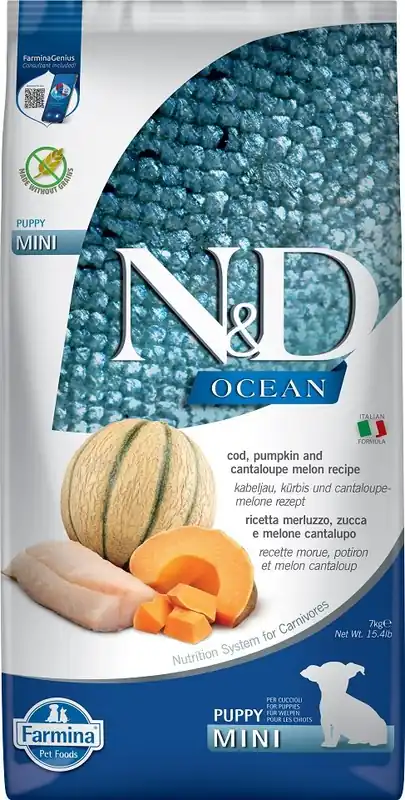 Top Prodej N&D Ocean Dog Puppy Mini cod, pumpkin & cantaloupe melon 7 kg