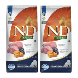 Bezpečná Platba N&D GrainFree Pumpkin Lamb & Blueberry Puppy Medium & Maxi 2 x 12 kg
