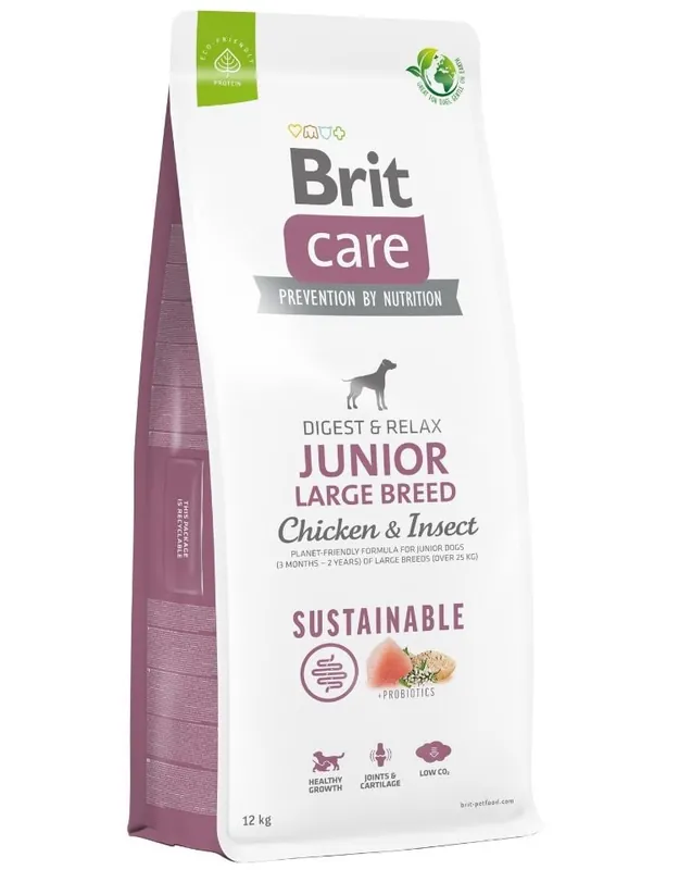Nakupujte Hned BRIT Care Sustainable Junior Large Breed s kuřecím masem a hmyzem 12 kg