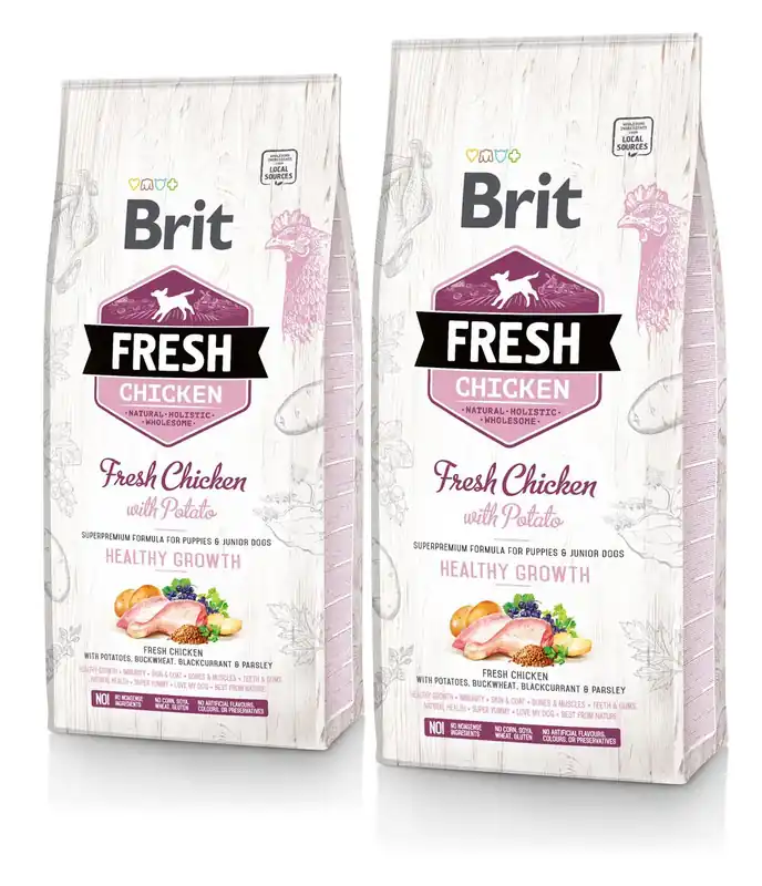 BRIT Fresh chicken with potato puppy healthy growth 2 x 12 kg Hit Sezóny
