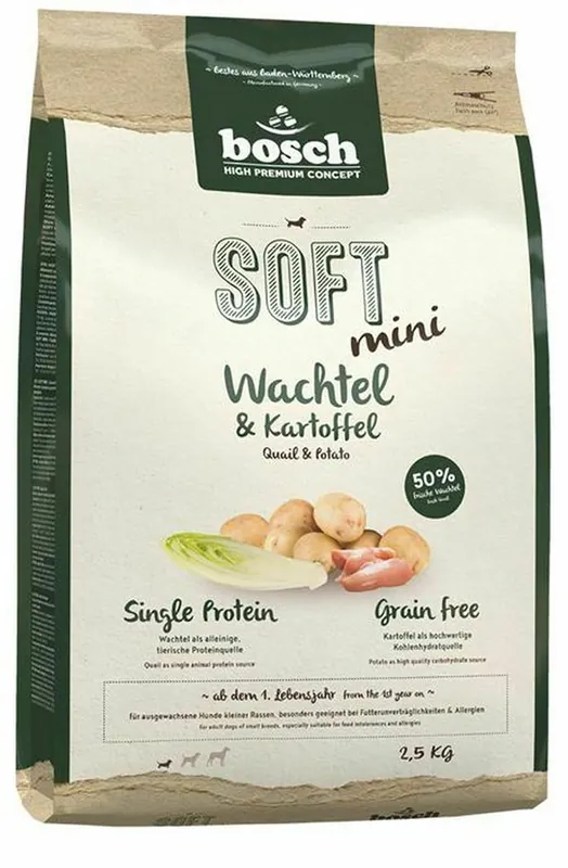 Přímo Od Výrobce BOSCH Soft mini křepelka a brambory 2,5 kg