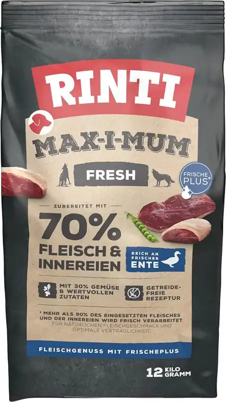 Nová Kolekce RINTI MAX-I-MUM Kachna 12 kg