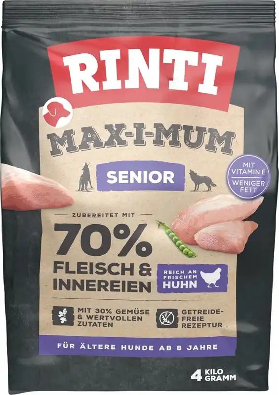 Novinka RINTI MAX-I-MUM Senior drůbeží maso 4 kg