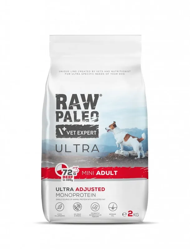 RAW PALEO Ultra Beef Mini Adult 2kg Dokud Zásoby Vydrží