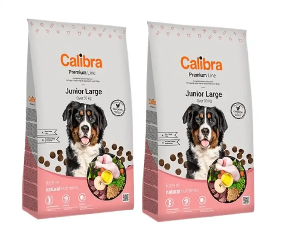 Vysoce Kvalitní CALIBRA Dog Premium Line Junior Large 2 x 12 kg