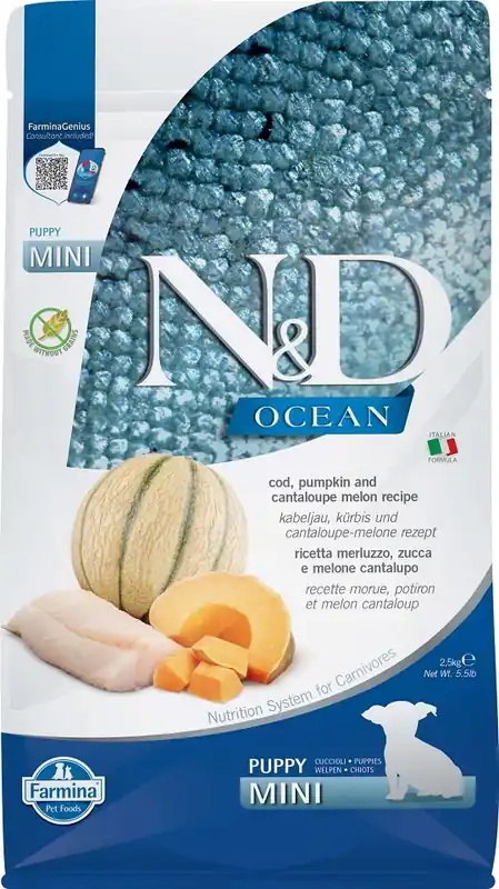 N&D Ocean Puppy Mini Codfish & Pumpkin & Melon 2,5 kg Odeslání Ihned