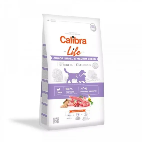 CALIBRA Dog Life Junior Small&Medium Breed Lamb 12 kg Dokud Zásoby Vydrží