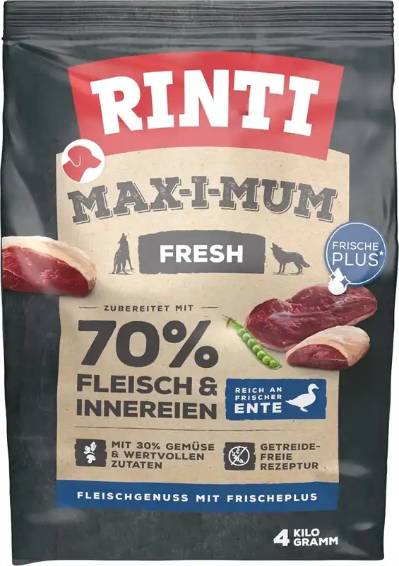 Akční Cena RINTI MAX-I-MUM Kachna 4 kg