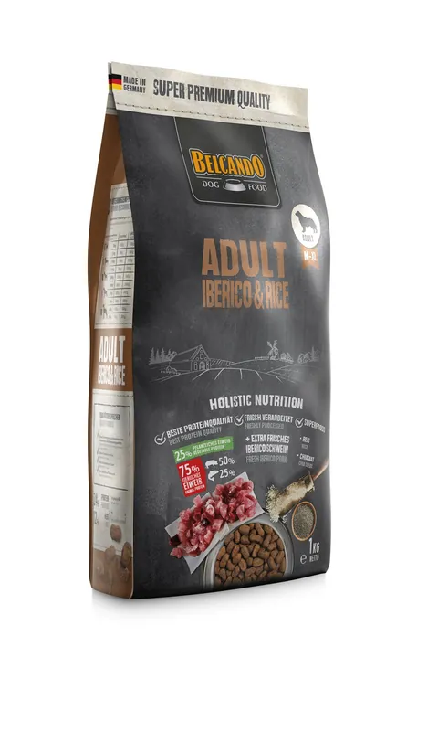 Novinka BELCANDO Adult Iberico & Rice 1 kg granule pro střední a větší plemena