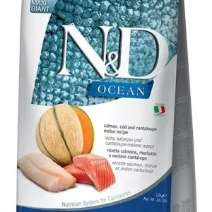 Značkový N&D Ocean Dog Adult Giant Salmon & Cod & Melon 12 kg