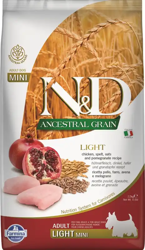 Expresní Doručení N&D Low Grain Dog Light Mini Chicken & Pomegranate 2,5kg