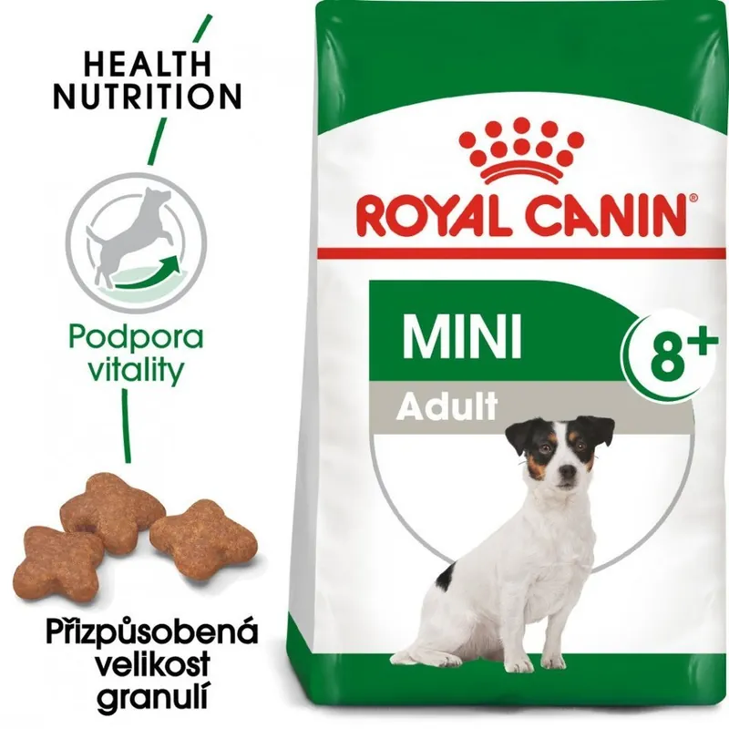 Akce ROYAL CANIN Mini Adult 8+ granule pro stárnoucí malé psy 800g x 15